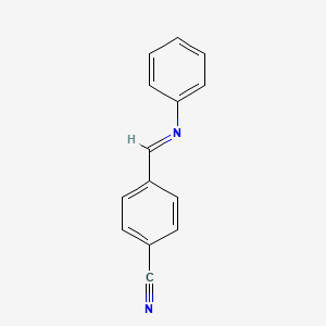 molecular formula C14H10N2 B14129998 Benzonitrile, 4-[(phenylimino)methyl]- CAS No. 22257-39-2