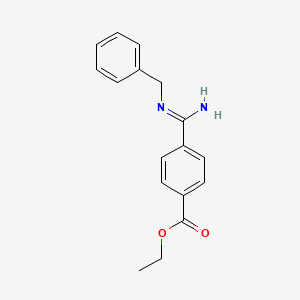 molecular formula C17H18N2O2 B14130009 ethyl 4-(N-benzylcarbamimidoyl)benzoate 