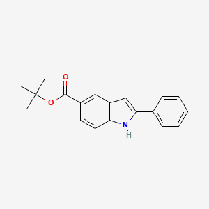 molecular formula C19H19NO2 B14130022 tert-Butyl 2-phenyl-1H-indole-5-carboxylate 