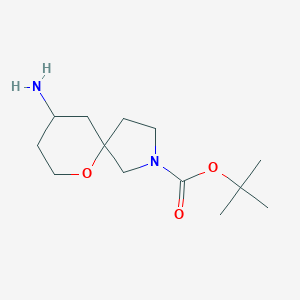 molecular formula C13H24N2O3 B1413004 tert-Butyl 9-amino-6-oxa-2-azaspiro[4.5]decane-2-carboxylate CAS No. 1822511-77-2