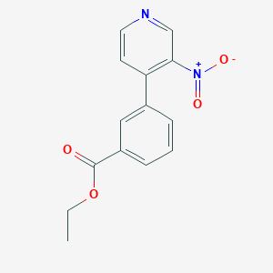 molecular formula C14H12N2O4 B14130074 Ethyl 3-(3-nitropyridin-4-yl)benzoate 