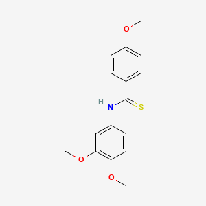 molecular formula C16H17NO3S B14130105 N-(3,4-Dimethoxyphenyl)-4-methoxybenzothioamide 