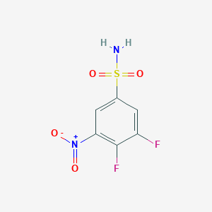 molecular formula C6H4F2N2O4S B1413012 3,4-Difluoro-5-nitrobenzenesulfonamide CAS No. 1803826-57-4