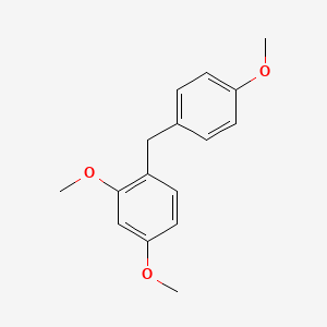 molecular formula C16H18O3 B14130120 Benzene, 2,4-dimethoxy-1-[(4-methoxyphenyl)methyl]- CAS No. 53039-53-5