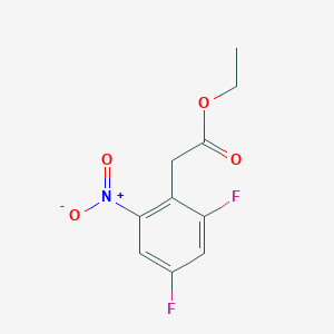 molecular formula C10H9F2NO4 B1413024 Ethyl 2,4-difluoro-6-nitrophenylacetate CAS No. 1806388-16-8