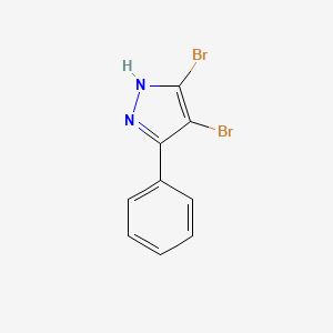 molecular formula C9H6Br2N2 B14130256 3,4-dibromo-5-phenyl-1H-pyrazole CAS No. 5932-21-8
