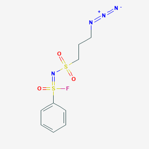 molecular formula C9H11FN4O3S2 B14130280 N-[(3-azidopropyl)sulfonyl]-Benzeesulfonimidoyl fluoride 