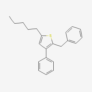 molecular formula C22H24S B14130288 2-Benzyl-5-pentyl-3-phenylthiophene CAS No. 89036-25-9