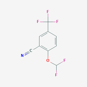 molecular formula C9H4F5NO B1413032 2-Difluoromethoxy-5-(trifluoromethyl)benzonitrile CAS No. 1806368-99-9
