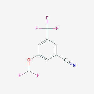 molecular formula C9H4F5NO B1413033 3-Difluoromethoxy-5-(trifluoromethyl)benzonitrile CAS No. 1806277-95-1
