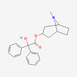 molecular formula C22H25NO3 B14130378 Ester benzilique de pseudo-tropine CAS No. 74051-39-1