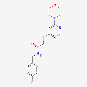molecular formula C17H19FN4O2S B14130461 N-(4-fluorobenzyl)-2-((6-morpholinopyrimidin-4-yl)thio)acetamide CAS No. 1171934-76-1