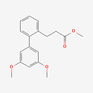 molecular formula C18H20O4 B14130506 Methyl 3,5-dimethoxy[1,1-biphenyl]-2-propanoate 