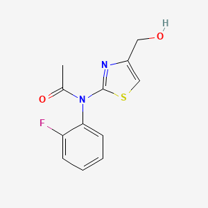 molecular formula C12H11FN2O2S B14130613 N-(2-Fluorophenyl)-N-[4-(hydroxymethyl)-1,3-thiazol-2-YL]acetamide CAS No. 926256-16-8