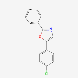 molecular formula C15H10ClNO B14130625 5-(4-Chlorophenyl)-2-phenyl-1,3-oxazole 