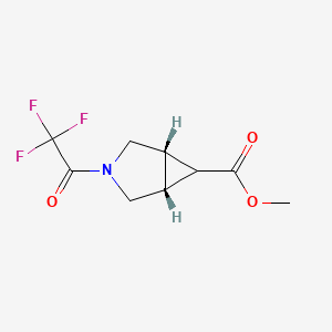molecular formula C9H10F3NO3 B1413064 methyl (1R,5S,6R)-3-(trifluoroacetyl)-3-azabicyclo[3.1.0]hexane-6-carboxylate CAS No. 2109296-53-7