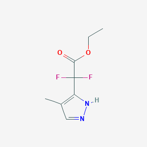 molecular formula C8H10F2N2O2 B14130747 Ethyl difluoro(4-methylpyrazole-5-yl)acetateE 