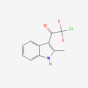 molecular formula C11H8ClF2NO B14130787 2-Chloro-2,2-difluoro-1-(2-methyl-1H-indol-3-yl)ethan-1-one 