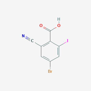 4-Bromo-2-cyano-6-iodobenzoic acid