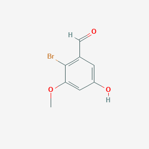 molecular formula C8H7BrO3 B14130909 2-Bromo-5-hydroxy-3-methoxybenzaldehyde 