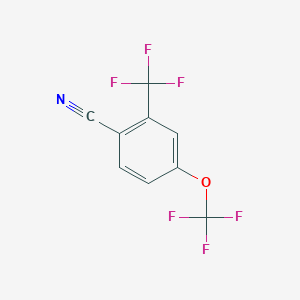 molecular formula C9H3F6NO B1413092 4-Trifluoromethoxy-2-(trifluoromethyl)benzonitrile CAS No. 1806300-20-8