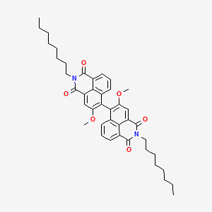 molecular formula C42H48N2O6 B14130960 5-Methoxy-6-(5-methoxy-2-octyl-1,3-dioxobenzo[de]isoquinolin-6-yl)-2-octylbenzo[de]isoquinoline-1,3-dione 