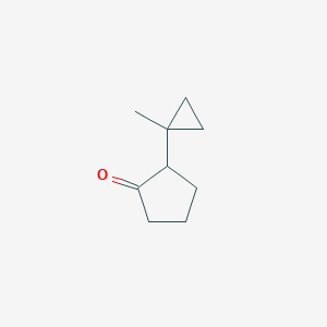 molecular formula C9H14O B14130962 2-(1-Methylcyclopropyl)cyclopentan-1-one CAS No. 89237-94-5