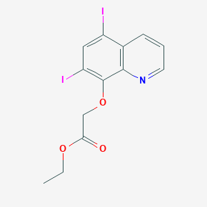 molecular formula C13H11I2NO3 B14130979 Ethyl [(5,7-diiodoquinolin-8-yl)oxy]acetate CAS No. 73511-40-7