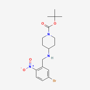 molecular formula C17H24BrN3O4 B1413098 4-(5-Bromo-2-nitrobenzylamino)-piperidine-1-carboxylic acid tert-butyl ester CAS No. 1942041-07-7