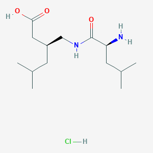 (3S)-3-{[(2S)-2-amino-4-methylpentanamido]methyl}-5-methylhexanoic acid hydrochloride