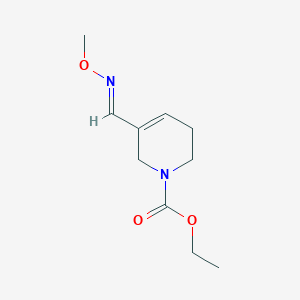 molecular formula C10H16N2O3 B141310 Ethyl 3,6-dihydro-5-((methoxyimino)methyl)-1(2H)-pyridinecarboxylate CAS No. 145071-30-3