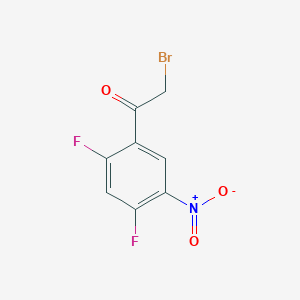 molecular formula C8H4BrF2NO3 B1413101 2',4'-Difluoro-5'-nitrophenacyl bromide CAS No. 1803809-39-3