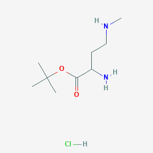 molecular formula C9H21ClN2O2 B14131015 Tert-butyl 2-amino-4-(methylamino)butanoate;hydrochloride 