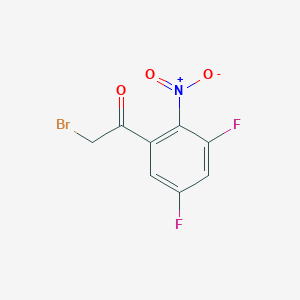 molecular formula C8H4BrF2NO3 B1413102 3',5'-Difluoro-2'-nitrophenacyl bromide CAS No. 1804516-91-3