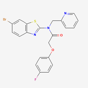 molecular formula C21H15BrFN3O2S B14131028 N-(6-bromobenzo[d]thiazol-2-yl)-2-(4-fluorophenoxy)-N-(pyridin-2-ylmethyl)acetamide CAS No. 1172870-56-2