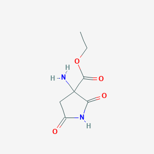 molecular formula C7H10N2O4 B14131029 Ethyl 3-amino-2,5-dioxopyrrolidine-3-carboxylate CAS No. 147194-11-4