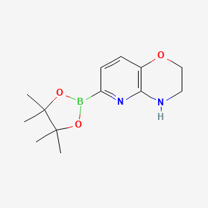 molecular formula C13H19BN2O3 B14131082 6-(4,4,5,5-tetramethyl-1,3,2-dioxaborolan-2-yl)-3,4-dihydro-2H-pyrido[3,2-b][1,4]oxazine 