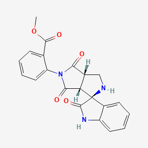 molecular formula C21H17N3O5 B14131202 methyl 2-[(3S,3aR,6aS)-2',4,6-trioxospiro[1,2,3a,6a-tetrahydropyrrolo[3,4-c]pyrrole-3,3'-1H-indole]-5-yl]benzoate CAS No. 956272-20-1