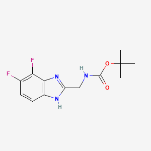 molecular formula C13H15F2N3O2 B14131264 tert-butyl[(4,5-difluoro-1H-benzimidazol-2-yl)methyl]carbamate 