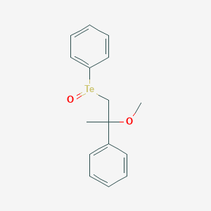 molecular formula C16H18O2Te B14131382 [1-(Benzenetellurinyl)-2-methoxypropan-2-yl]benzene CAS No. 88959-01-7