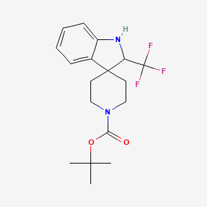 B1413140 2-Methyl-2-{[2-(Trifluoromethyl)Spiro[Indole-3,4-Piperidine]-1-Yl]Carbonyloxy}Propylidyne CAS No. 1251004-24-6