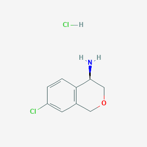 molecular formula C9H11Cl2NO B1413147 (R)-7-Chloroisochroman-4-amine hydrochloride CAS No. 1956436-66-0
