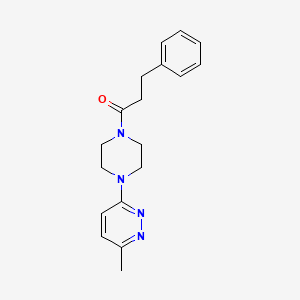 molecular formula C18H22N4O B14131533 1-(4-(6-Methylpyridazin-3-yl)piperazin-1-yl)-3-phenylpropan-1-one 