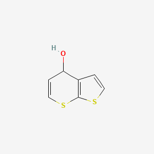 molecular formula C7H6OS2 B14131564 trans-(4S,6S)-5,6-Dihydro-6-methyl-4H-thieno[2,3-B]thiopyran-4-OL, 7,7-dioxide 