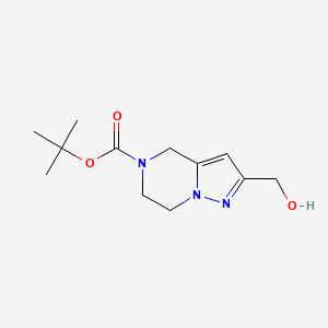 molecular formula C12H19N3O3 B1413159 tert-Butyl 2-(hydroxymethyl)-6,7-dihydropyrazolo[1,5-a]pyrazine-5(4H)-carboxylate CAS No. 1251002-29-5