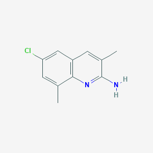 molecular formula C11H11ClN2 B14131630 2-Amino-6-chloro-3,8-dimethylquinoline CAS No. 948293-28-5