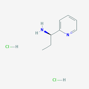 molecular formula C8H14Cl2N2 B1413164 (R)-1-(Pyridin-2-yl)propan-1-amine dihydrochloride CAS No. 1263198-96-4