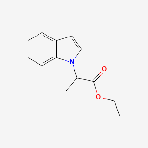 molecular formula C13H15NO2 B14131641 Ethyl 2-(1H-Indol-1-yl)propanoate 