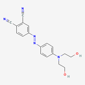 molecular formula C18H17N5O2 B14131677 4-[(E)-{4-[bis(2-hydroxyethyl)amino]phenyl}diazenyl]benzene-1,2-dicarbonitrile CAS No. 936079-17-3