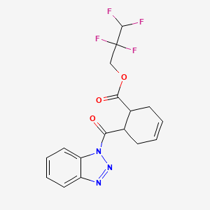 molecular formula C17H15F4N3O3 B14131746 2,2,3,3-tetrafluoropropyl 6-(1H-benzotriazol-1-ylcarbonyl)cyclohex-3-ene-1-carboxylate CAS No. 312285-87-3